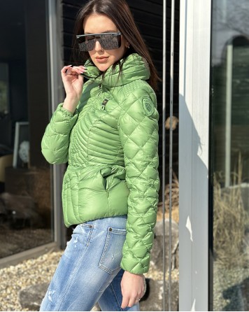 Bunda dámská Blauer zelená s límcem